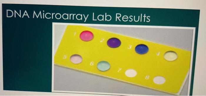 DNA Microarray Lab Results 1. Which genes were | Chegg.com