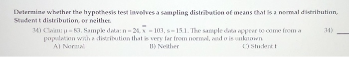 Solved Determine whether the hypothesis test involves a | Chegg.com