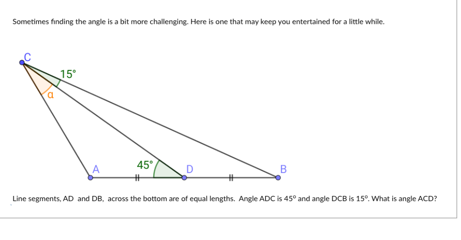 Solved Sometimes finding the angle is a bit more | Chegg.com