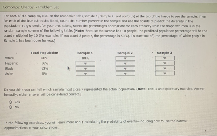 Complete Chapter 7 Problem Set Samples Are Variable Chegg Complete Chapter 7 Problem Set Samples Are Variable Chegg