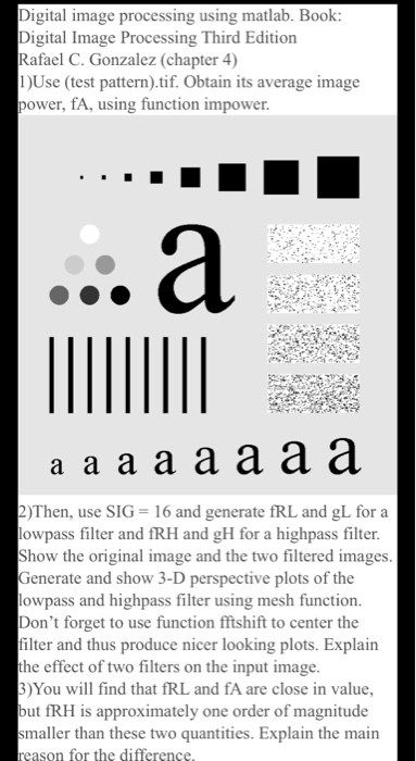 Solved Digital image processing using matlab. Book: Digital | Chegg.com