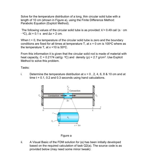 Solve for the temperature distribution of a long, | Chegg.com