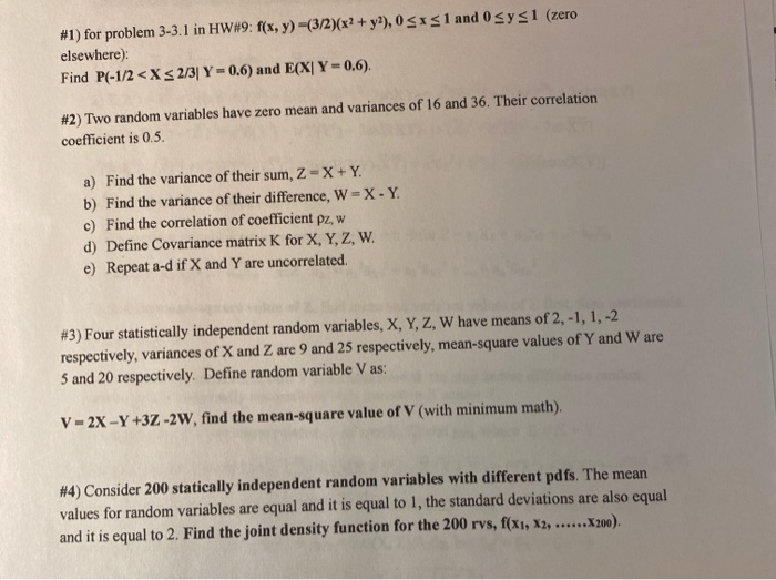 Solved 1 For Problem 3 3 1 In Hw 9 F X Y 3 2 X2 Chegg Com