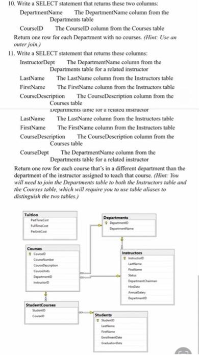 Solved 4. Write a SELECT statement that joins the Courses | Chegg.com