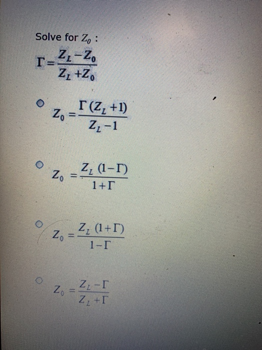 Solve For Zo Z Zo T Zz Z O Zo I 1 Z2 1 O Zo Chegg Com Solve For Zo Z Zo T Zz Z O Zo I 1 Z2 1 O Zo Chegg Com