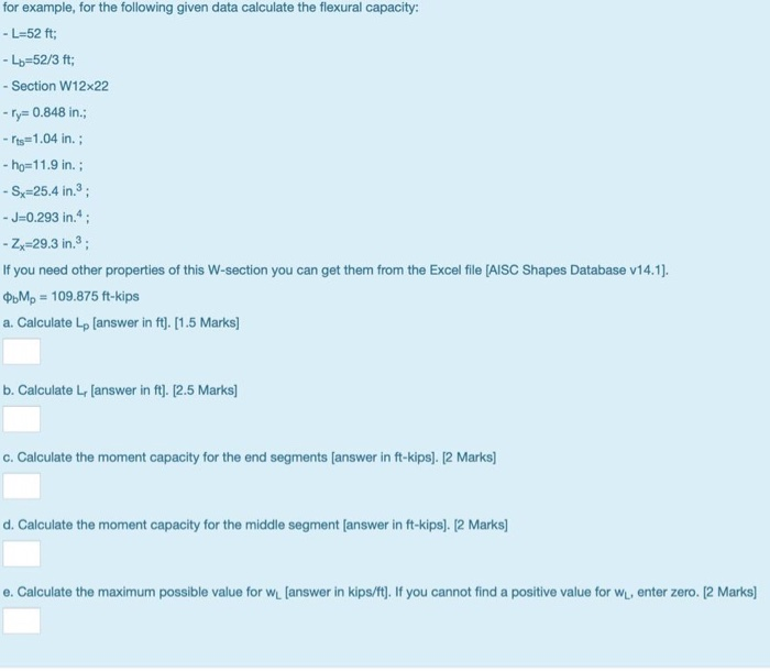 Solved The Beam In This Figure Has A Length Of L Ft The Chegg Com