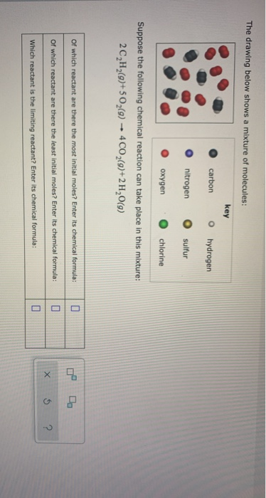 Solved The Drawing Below Shows A Mixture Of Molecules Key