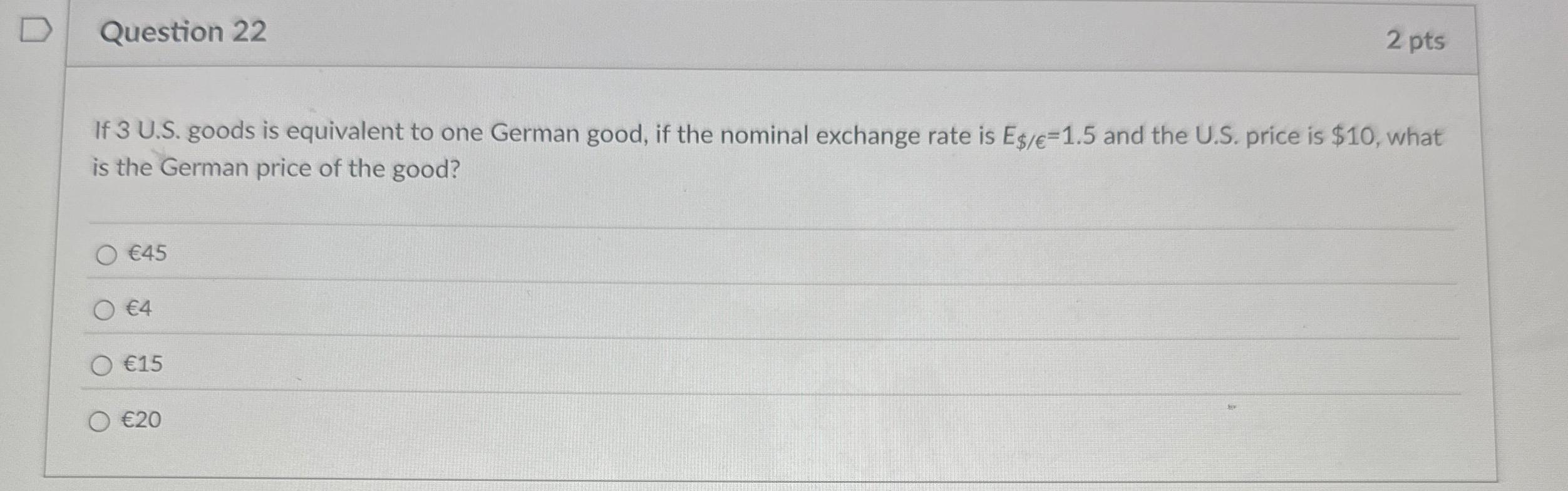 Question Ptsif U S Goods Is Equivalent To Chegg Com