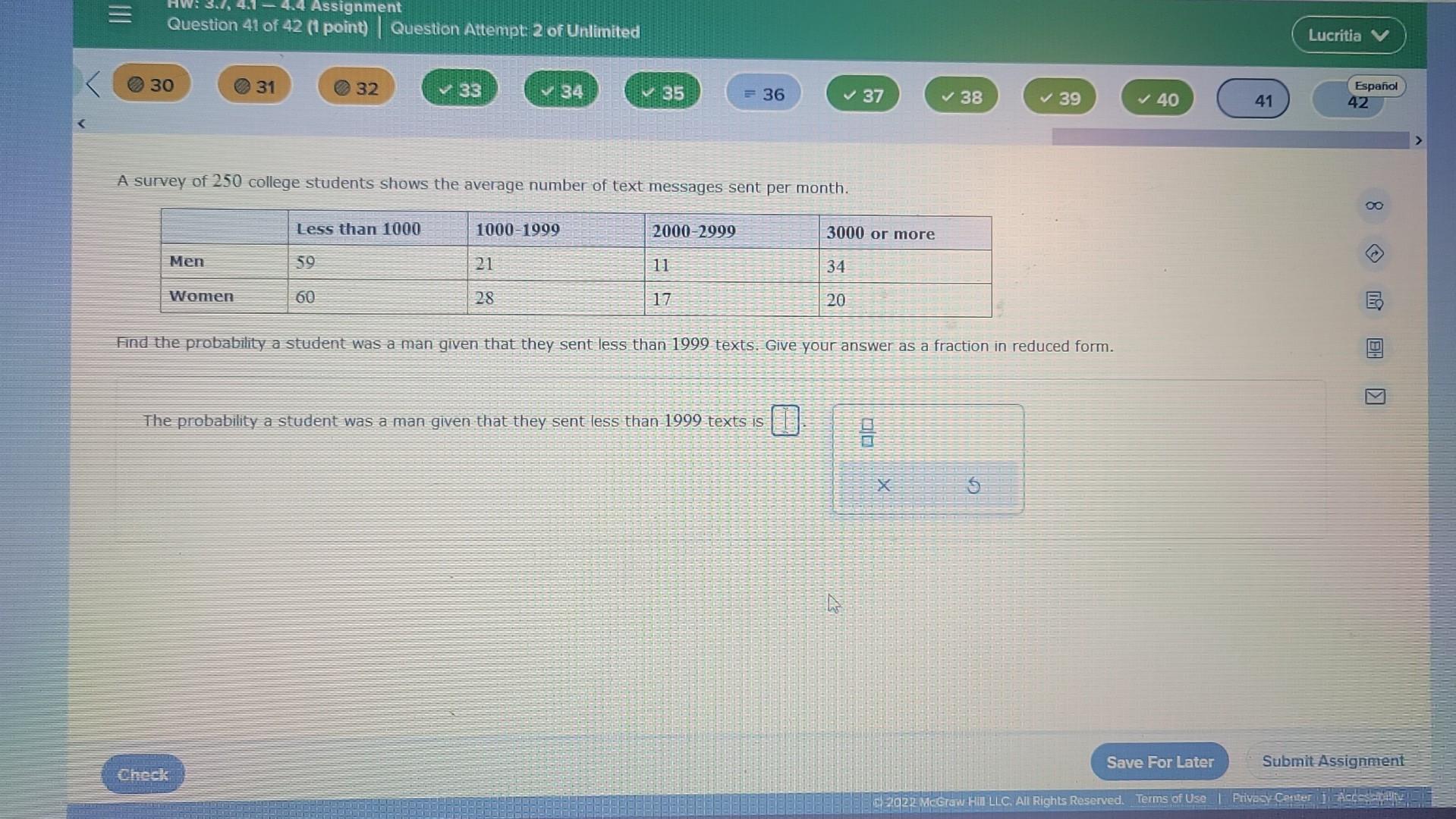 Solved A Survey Of 250 College Students Shows The Average | Chegg.com