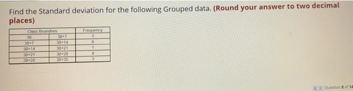Solved Calculate the sample variance for the following data | Chegg.com