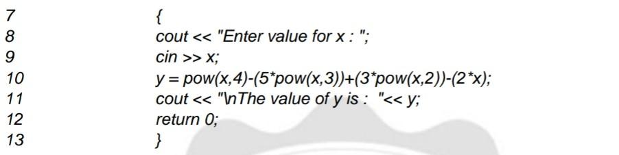 Solved Test the given code by typing it to your DevC++ IDE. | Chegg.com
