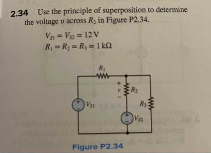 Solved 2.34 Use the principle of superposition to determine | Chegg.com