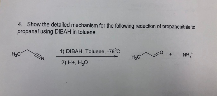 reduction of propanal mechanism