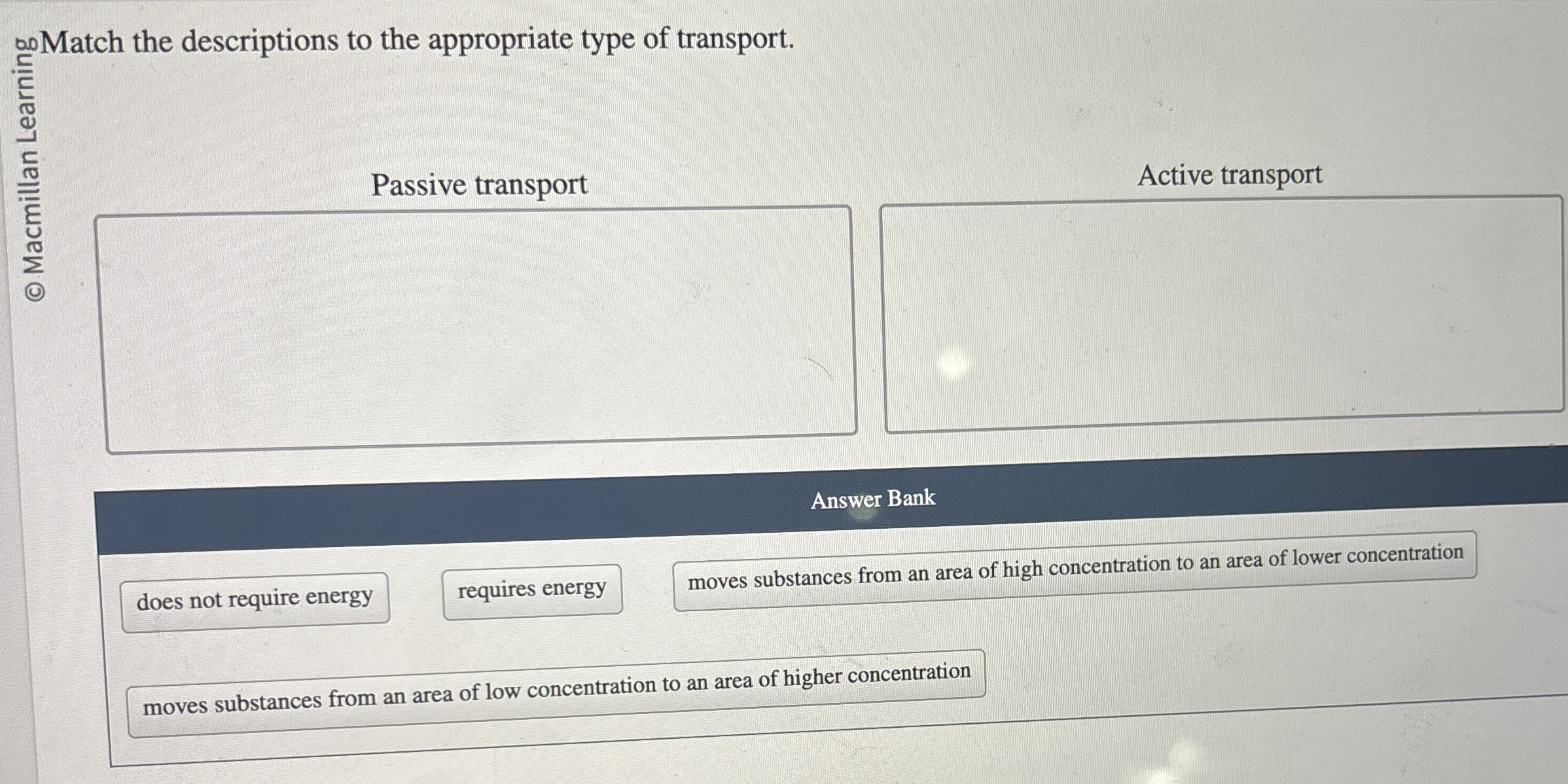 Solved Match the descriptions to the appropriate type of | Chegg.com