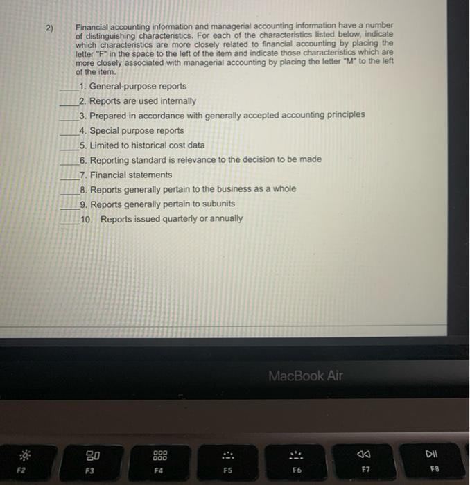 Solved 2) Financial accounting information and managerial | Chegg.com
