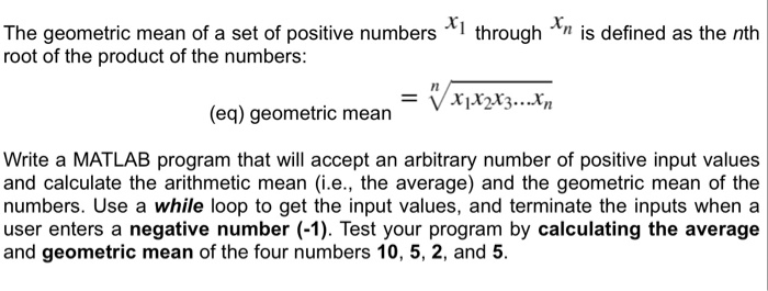 solved-the-geometric-mean-of-a-set-of-positive-numbers-x1-chegg