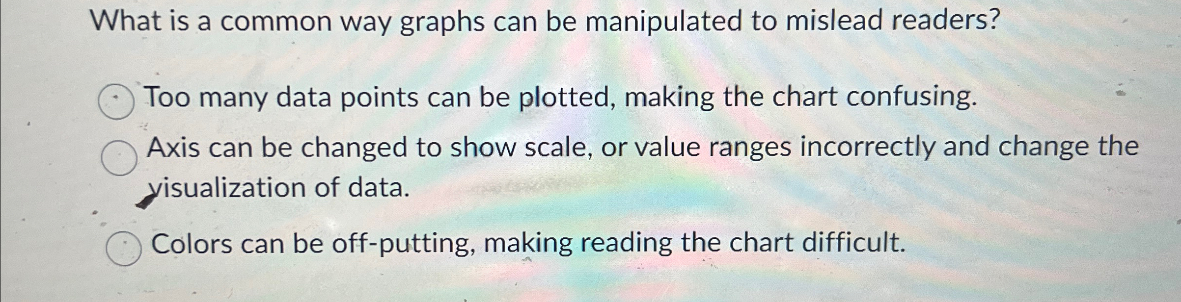 Solved What is a common way graphs can be manipulated to | Chegg.com