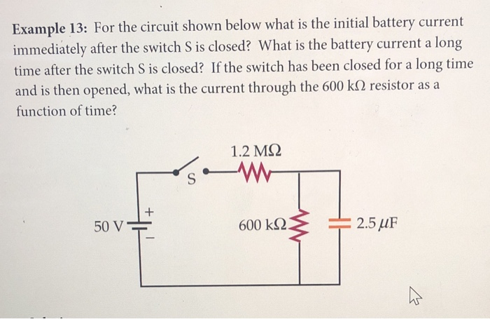 Solved Example 13: For The Circuit Shown Below What Is The | Chegg.com