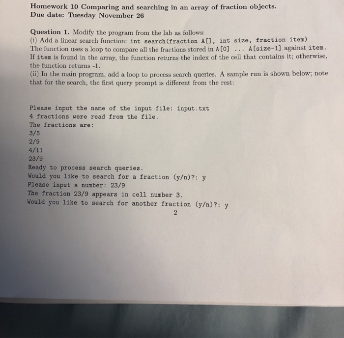 How do I make a fraction class that in c++ that can | Chegg.com