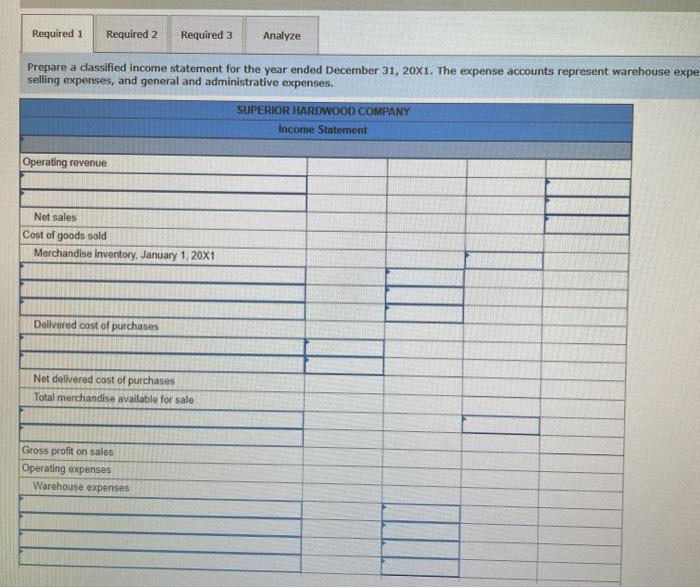 Solved Problem 13.1A (Static) Preparing Classified Financial | Chegg.com