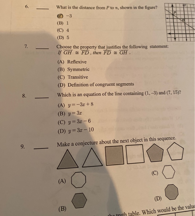 Solved 6 What Is The Distance From P To N Shown In The Chegg Com