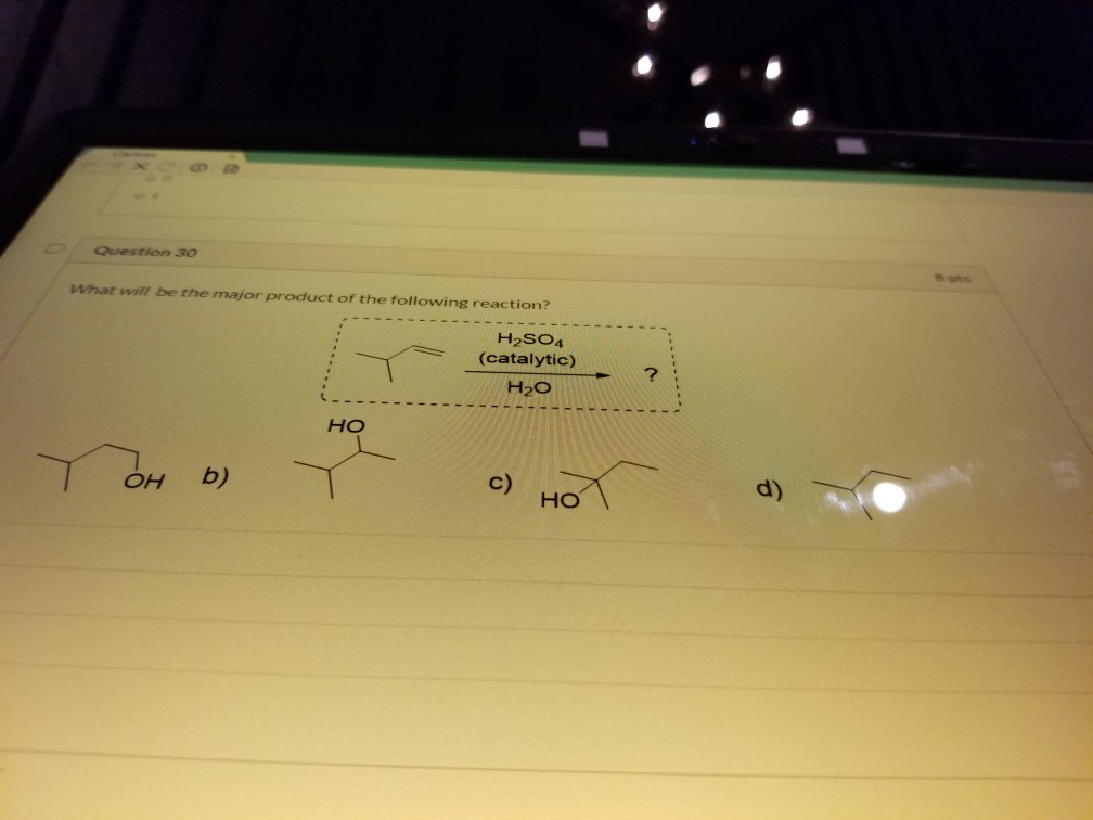 Solved Question 30 What will be the major product of the | Chegg.com