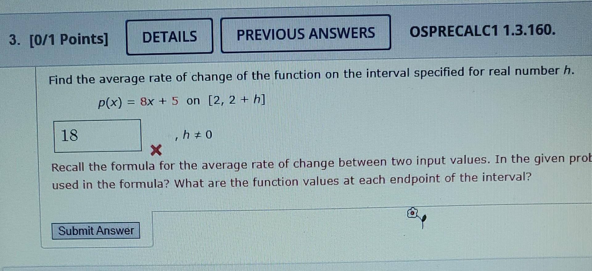 Solved How to find the average rate of change of a function | Chegg.com