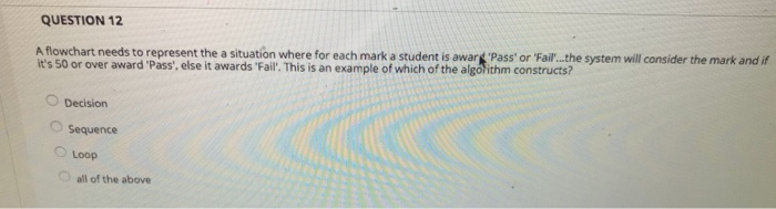 Solved QUESTION 12 A flowchart needs to represent the a | Chegg.com