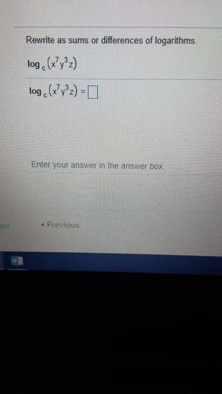 Solved Rewrite As Sums Or Differences Of Logarithms Log 7019