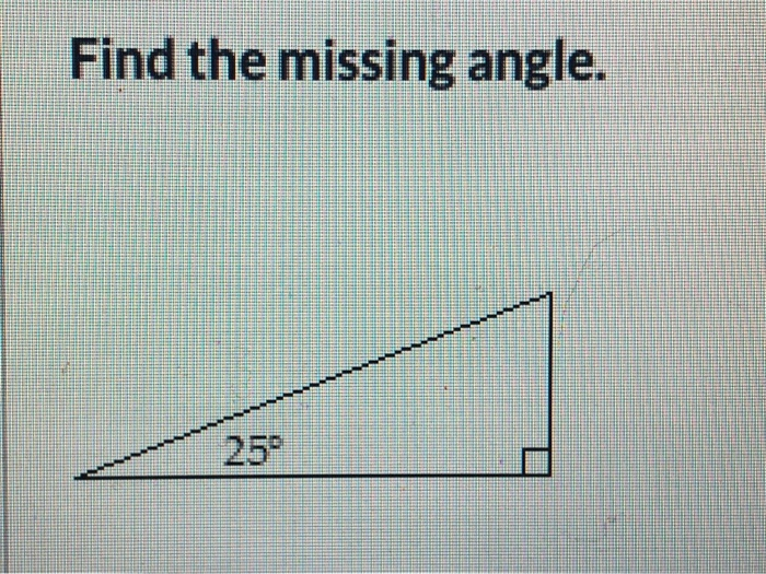 Solved Find The Missing Angle. | Chegg.com