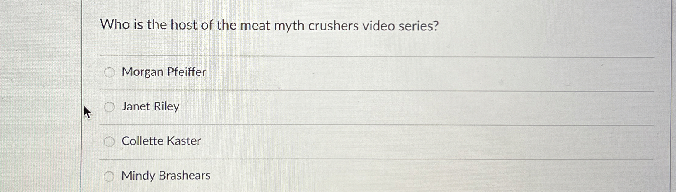 Solved Who is the host of the meat myth crushers video | Chegg.com