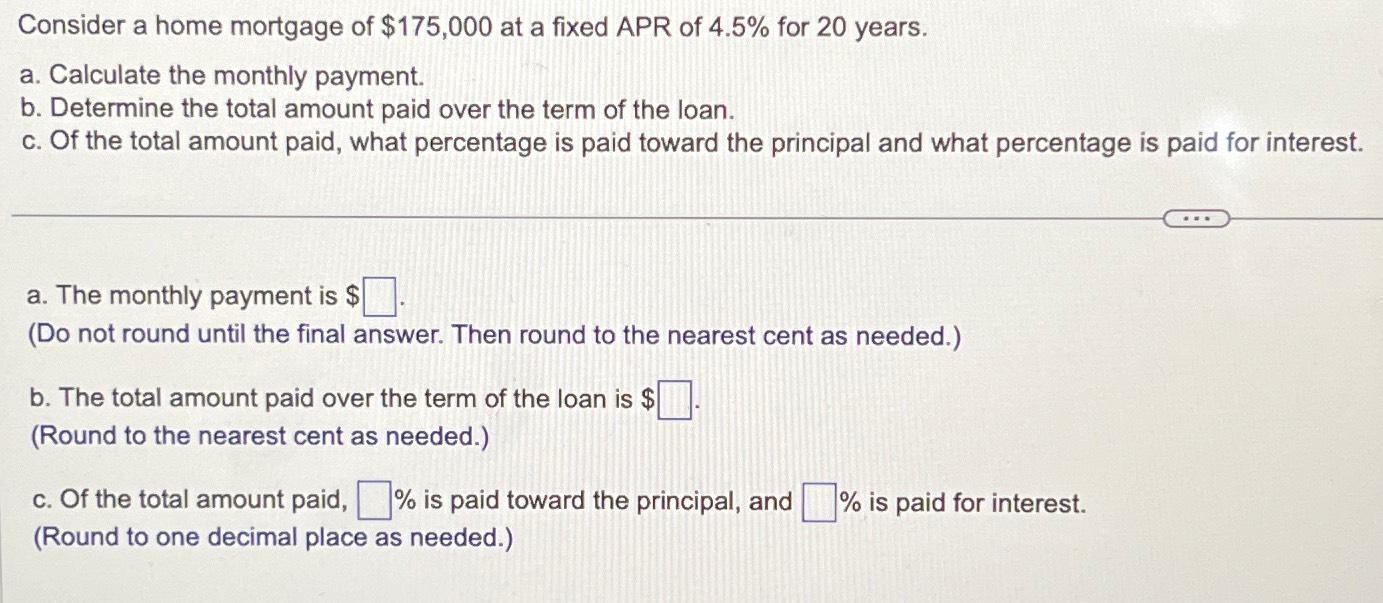 monthly payment on 175 000 mortgage