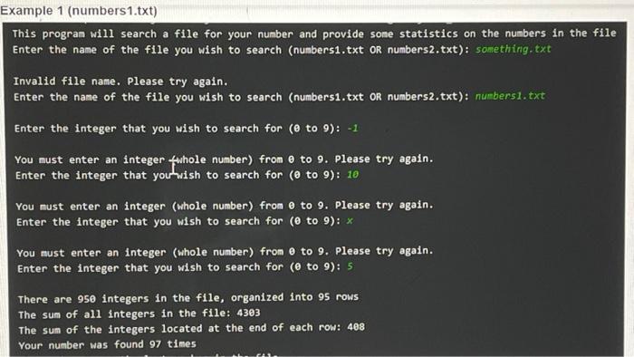 Solved This program will search a user-selected txt file for | Chegg.com