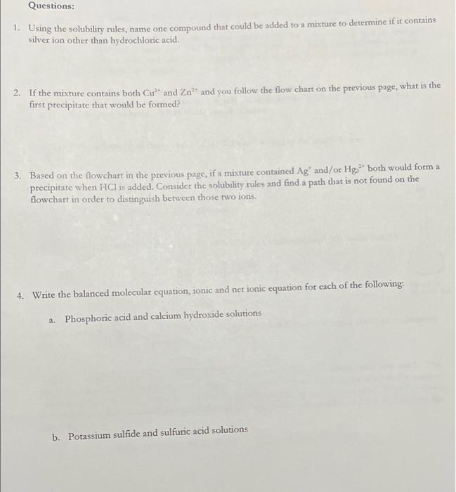 solubility rules flowchart