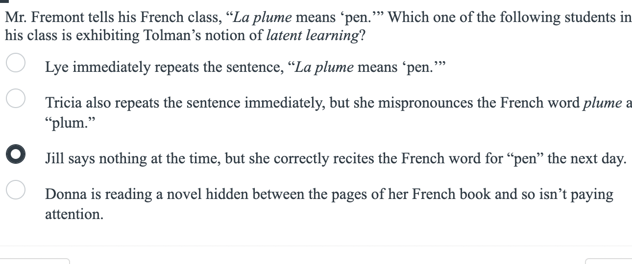 Solved Mr. ﻿Fremont tells his French class, 