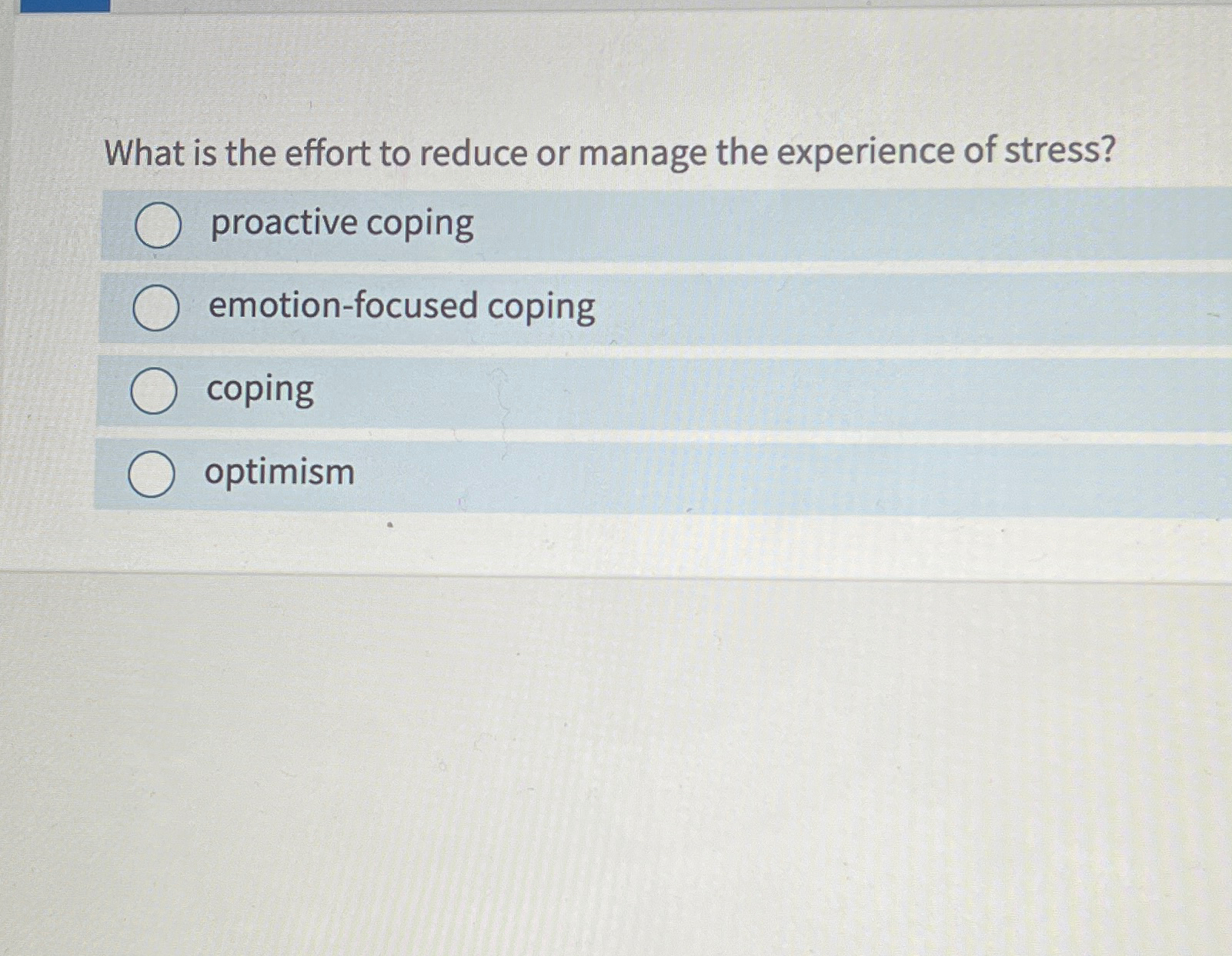 Solved What is the effort to reduce or manage the experience | Chegg.com