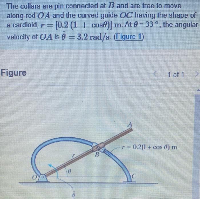 Solved The Collars Are Pin Connected At B And Are Free To | Chegg.com