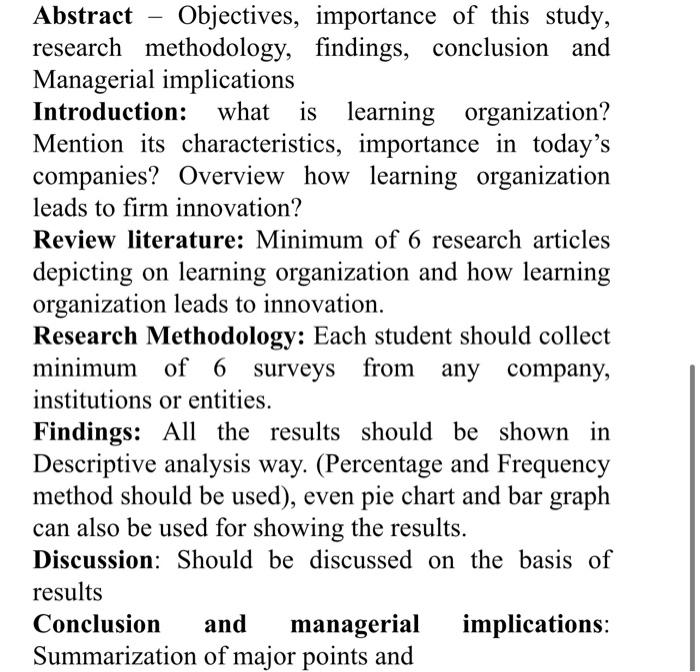 Solved Abstract Objectives, importance of this study,