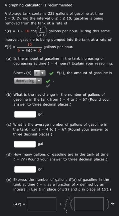 Solved 40 A graphing calculator is recommended. A storage | Chegg.com