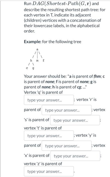 Solved Instructions Consider the directed acyclic graph G | Chegg.com