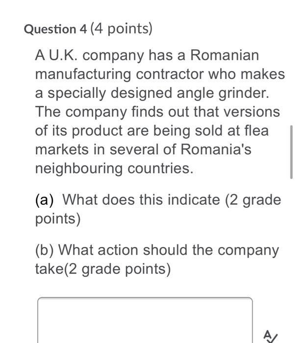 Solved Question 4 (4 Points) A U.K. Company Has A Romanian | Chegg.com