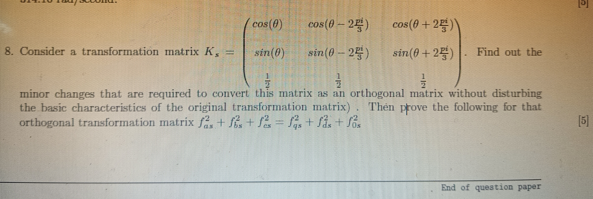 Changes Require Matrix minor changes that are required to convert this | Chegg.com