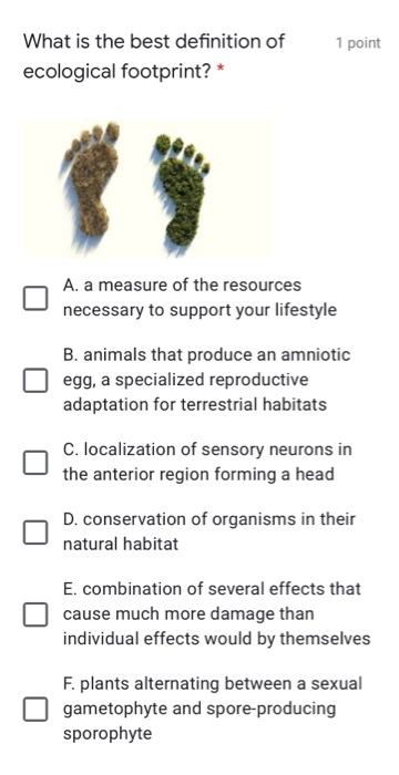 1 Point What Is The Best Definition Of Ecological Chegg Com