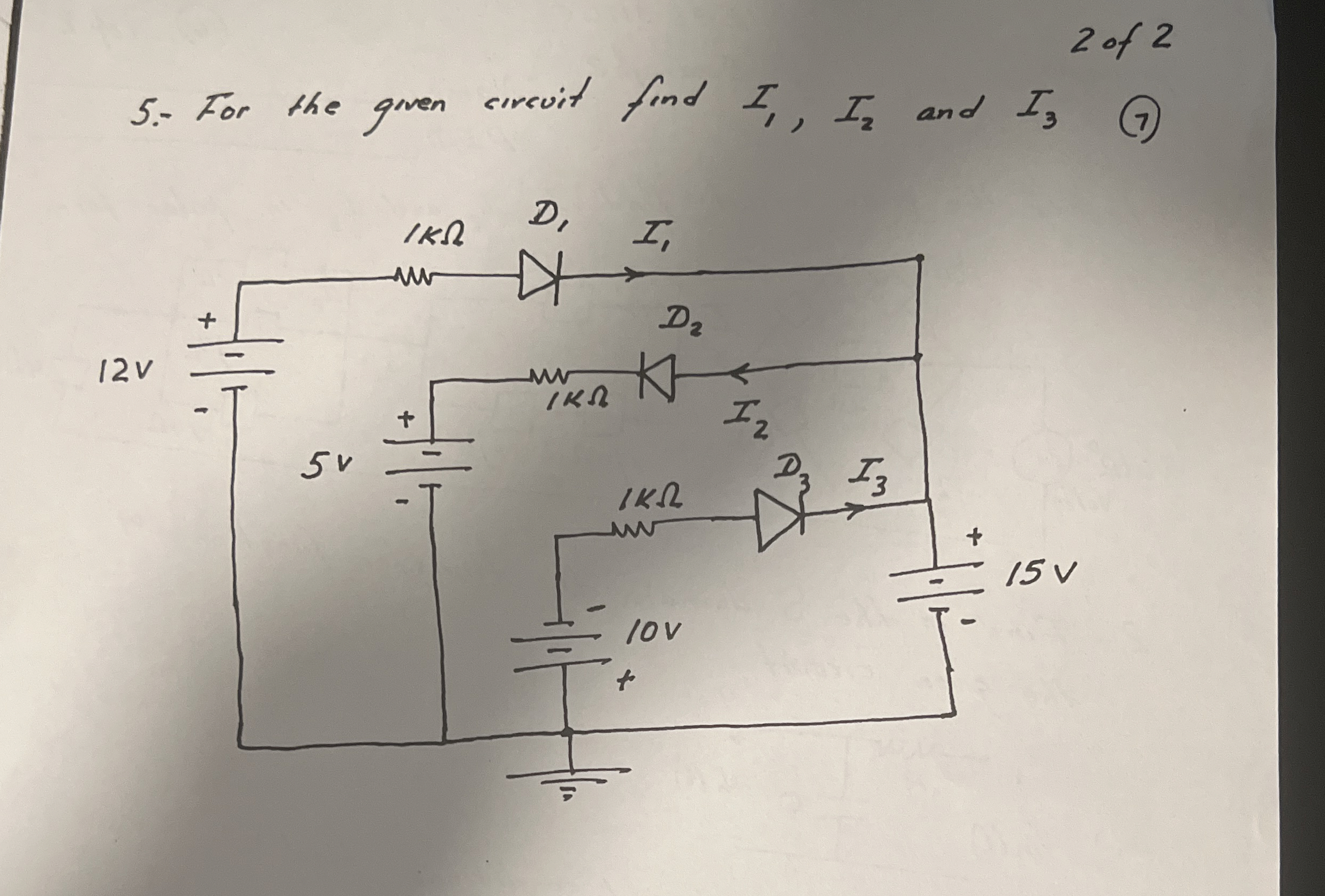 Solved Of For The Given Circuit Find I I And Chegg Com