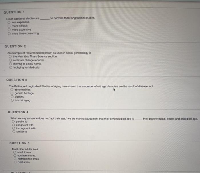 Solved QUESTION 1 to perform than longitudinal studies