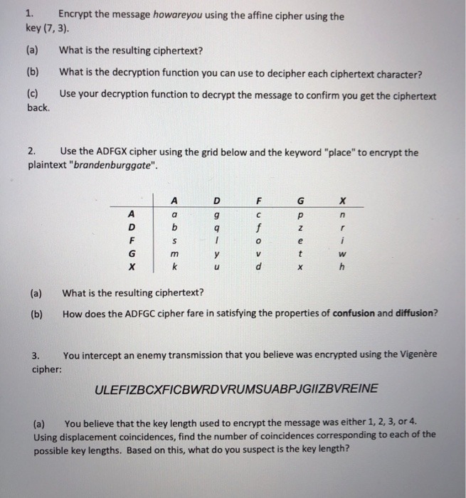 decipher text to find the key word