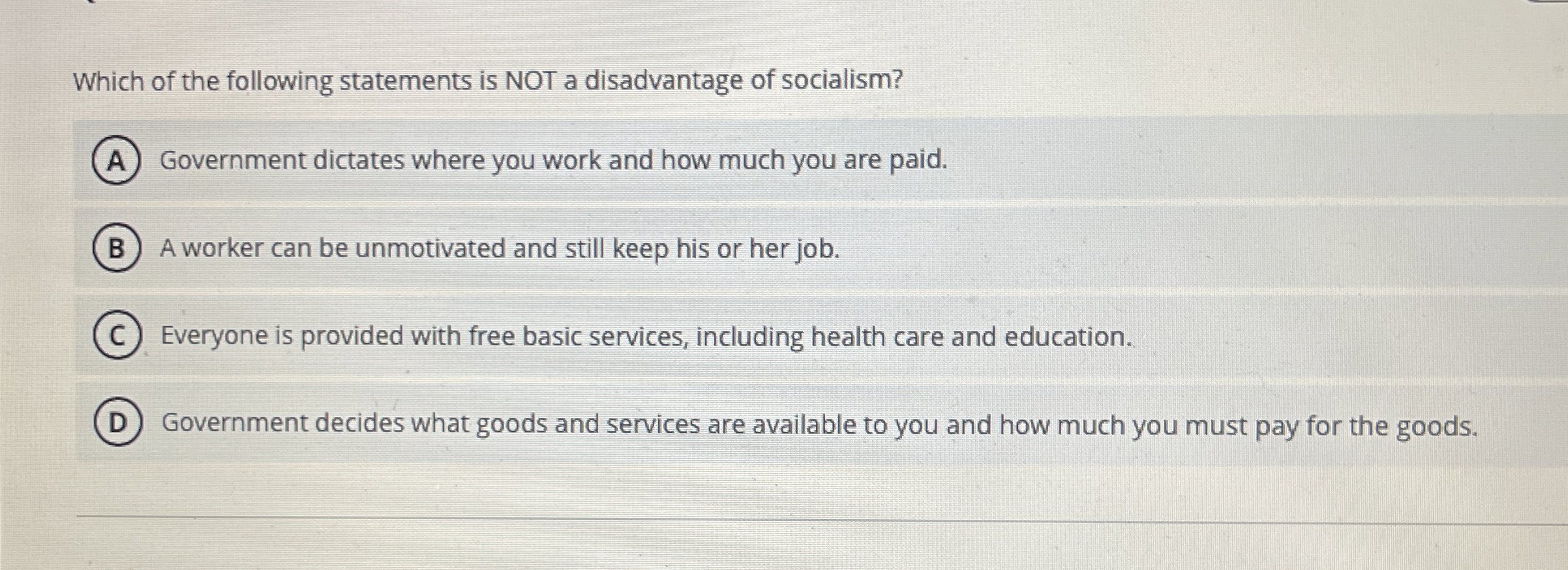 Solved Which of the following statements is NOT a