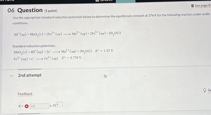 Solved See page 8 06 Question (1 point) Use the appropriate | Chegg.com