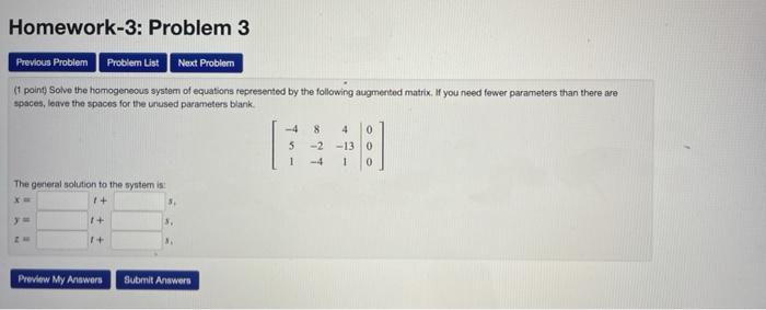 Solved Homework-3: Problem 3 Previous Problem Problem List | Chegg.com