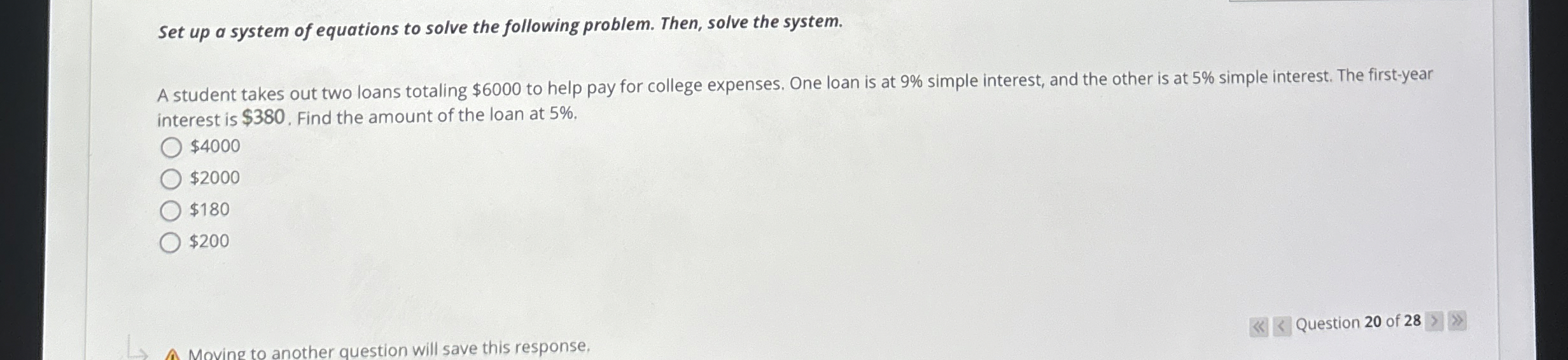 Set up a system of equations to solve the following | Chegg.com